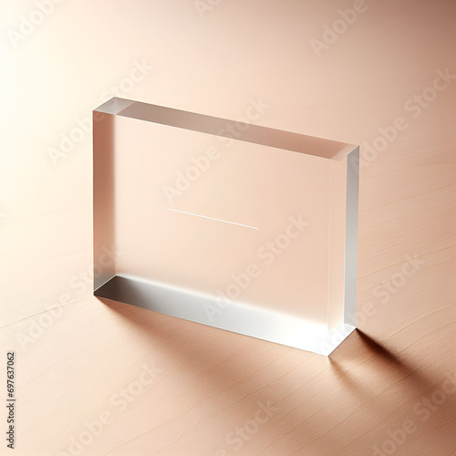 Clear acrylic sheet, planing stand, clear plastic stand, mockup photo