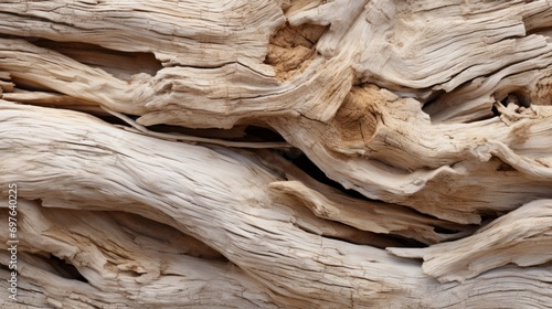 A weathered driftwood fragment reveals the enduring beauty of nature's raw materials, with its gnarled texture and organic imperfections evoking a sense of rustic charm and outdoor adventure © Envision