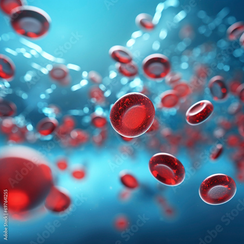 Hematological Dance: Red and White Blood Cells in 3D Harmony, Generative AI