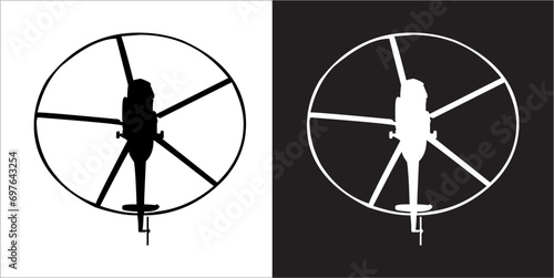 Illustration vector graphics of aircraft identification icon photo