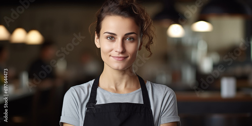 Fototapeta Naklejka Na Ścianę i Meble -  Mitarbeiterin in der Gastrobranche