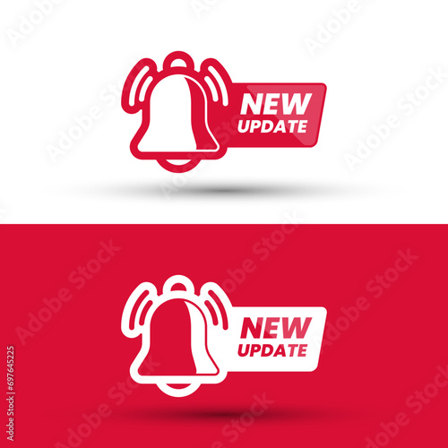 Set of new update label icons