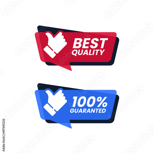 Set of colorful product label