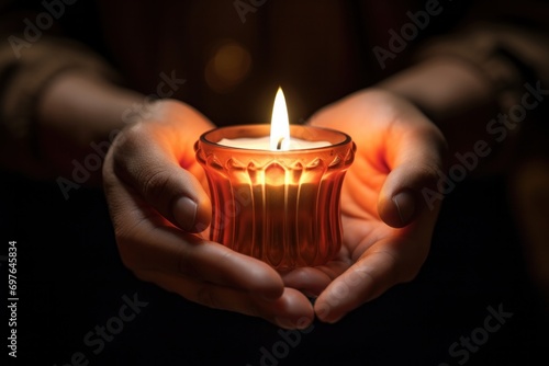 The lighting of a candle symbolizes the chosen focus of an idea.