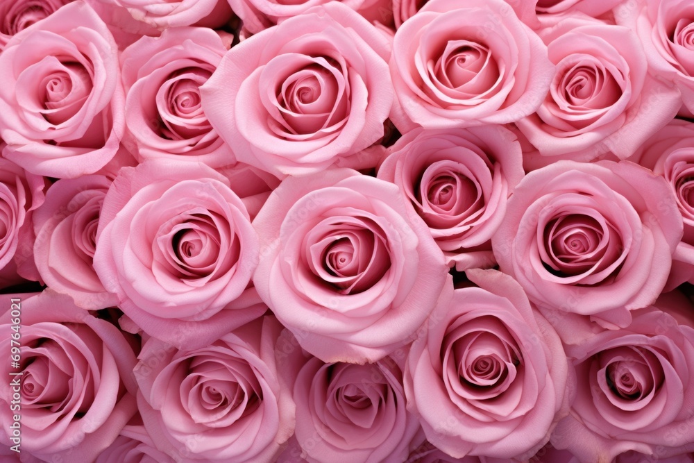 Many pink rose bouquets