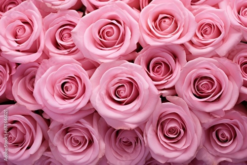 Many pink rose bouquets