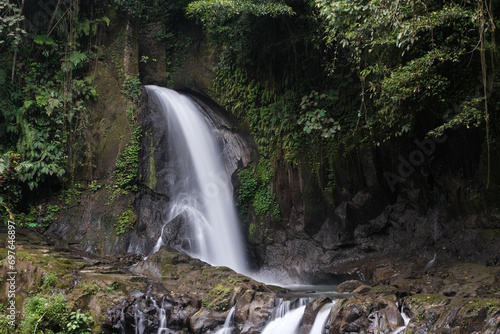 Long exposure shot of Taman Sari waterfall. Bali  Indonesia.