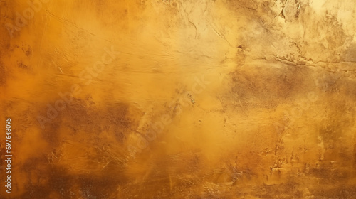 Closeup of abstract rough bright gold painting texture, with oil brushstroke, pallet knife paint on canvas, seamless pattern, copy paste area for texture © Furkan
