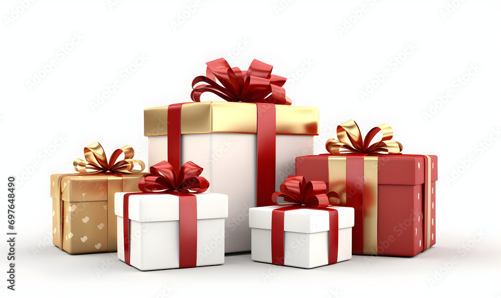 A pile of gifts, festive background material A pile of gifts, festive background material