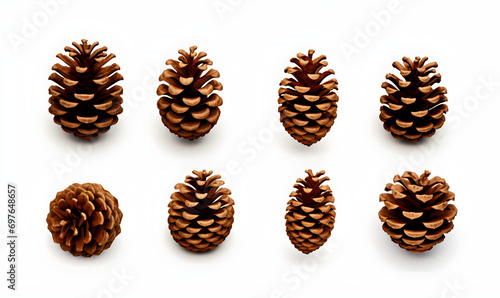 Pinecone material on a white background