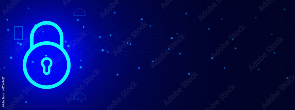 Cyber security network technology with padlock icon. Network protection and internet connection secure concept. Cyber security network technology with padlock icon. Network protection and internet connection secure concept.