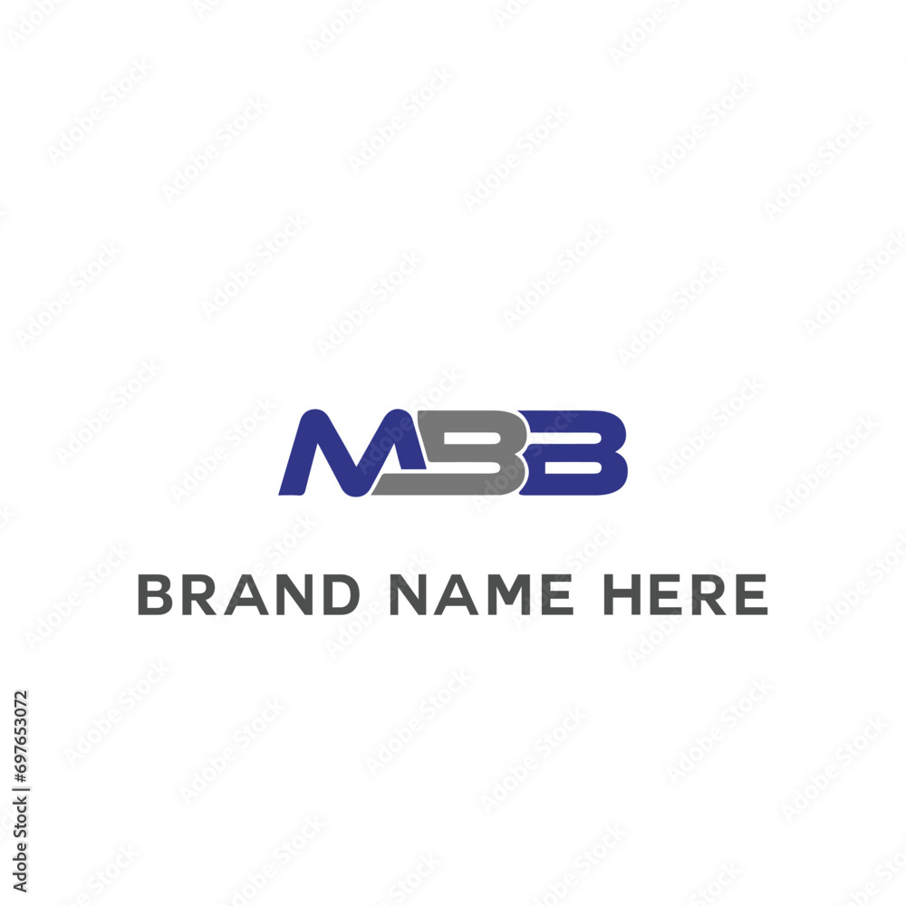 MBB logo. M B B design. White MBB letter. MBB, M B B letter logo design. Initial letter MBB linked circle uppercase monogram logo. M B B letter logo vector design.	
