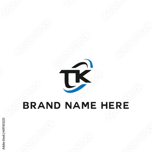 TK logo. T K design. White TK letter. TK, T K letter logo design. Initial letter TK linked circle uppercase monogram logo. T K letter logo vector design. 