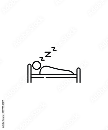 sleep icon, vector best line icon.