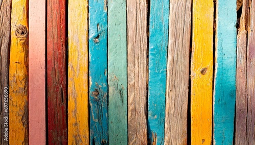 colorful pastel wood planks texture or background