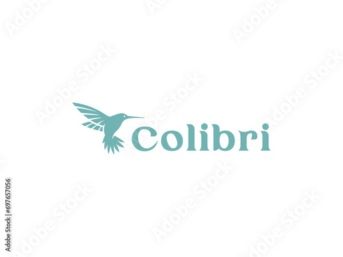colibri logo vector icon illustration, logo template