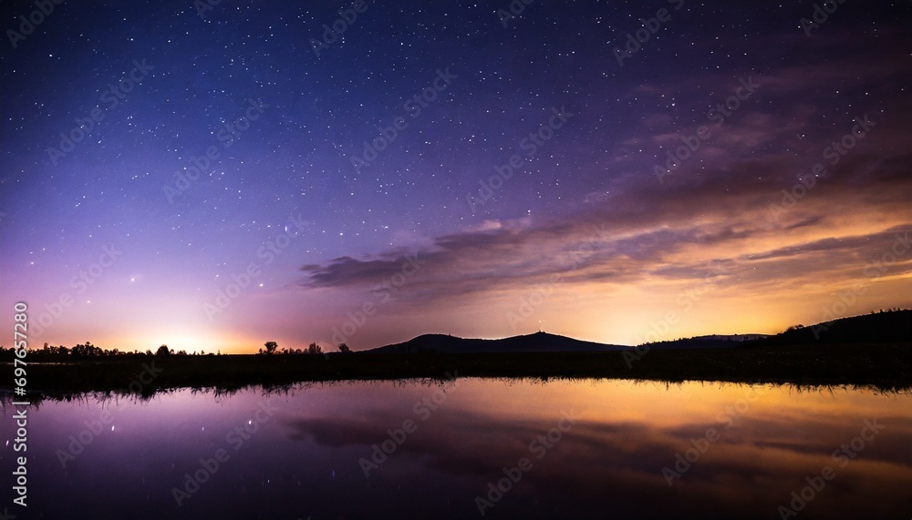 night sky sunset landscape nature background