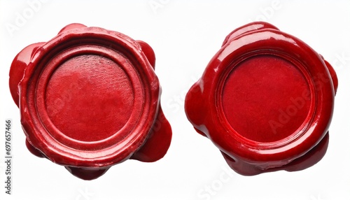 red wax seal or stamp isolated