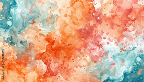 Background of watercolor patterns, vibrant and seamless, suitable for wallpapers and interior murals