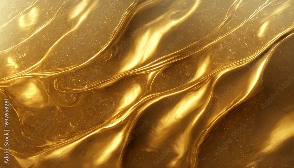 abstract 3d background with flowing liquid gold texture seamless golden ...