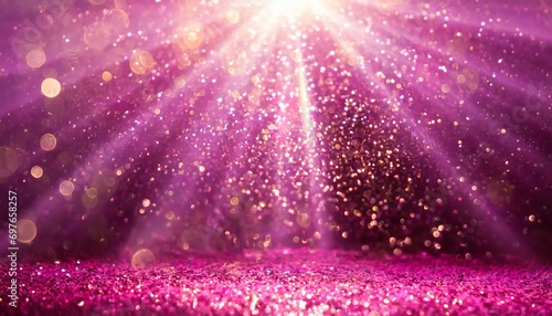 background of a pink fairy dust light pattern glitter and sun rays shine upon it ai generated photo