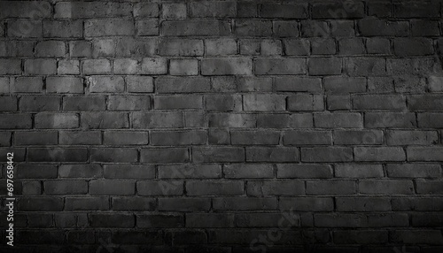 abstract black old cracks brick wall texture for pattern background wide panorama picture black wall texture rough background dark concrete old grunge background black template page web banner