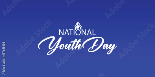 National Youth Day of India, template for background, banner, card, poster, social media, web banner, magazine with text inscription. Editable vector illustration. Concept of International Youth Day