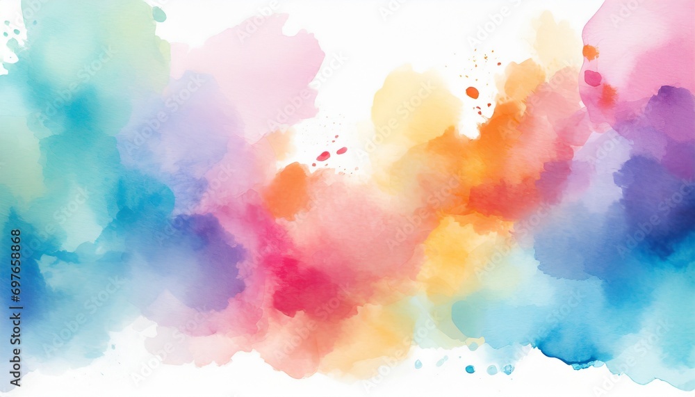 colorful watercolor on white background vector illustration