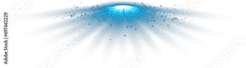 Christmas background. Powder dust light PNG. Magic shining blue dust. Fine, shiny dust bokeh particles fall off lightly. Fantastic shimmer effect. PNG.