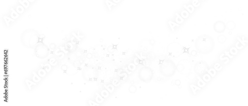 Christmas background. Powder dust light PNG. Magic shining white dust. Fine, shiny dust bokeh particles fall off lightly. Fantastic shimmer effect. PNG. 
