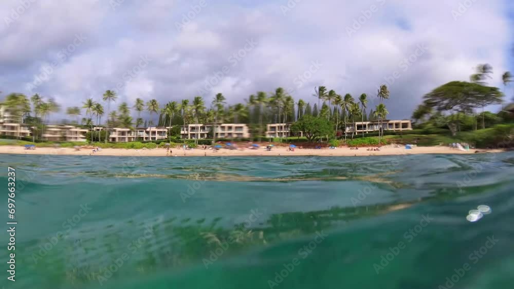 Under Water snorkeling phase at Hawaiian Pacific Ocean area Under Water snorkeling phase at Hawaiian Pacific Ocean area