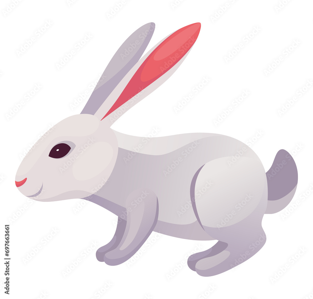 Rabbit animation icon. Bunny jump or running motion element for 2d game. Speed run hare animal, sprite sheet move. illustration isolated on white background Rabbit animation icon. Bunny jump or running motion element for 2d game. Speed run hare animal, sprite sheet move. illustration isolated on white background