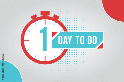 1 day to go with halftone background