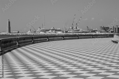 Livorno, veduta del porto dalla terrazza Mascagni photo