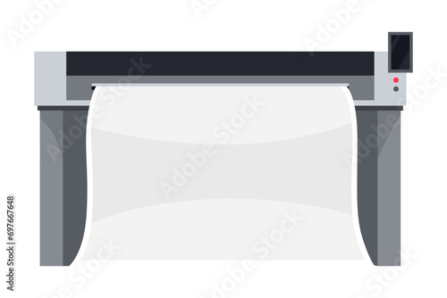 Plotter used in computer aided design and graphic arts. Inkjet printer with a large format