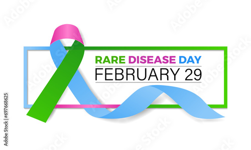 Illustration Of Rare Disease Day observed on February 29. Rare Disease Day is an awareness event that takes place every year on the last day.