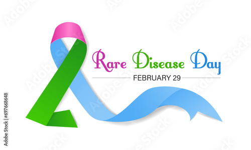 Illustration Of Rare Disease Day observed on February 29. Rare Disease Day is an awareness event that takes place every year on the last day.