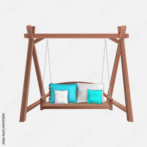 swing on white background