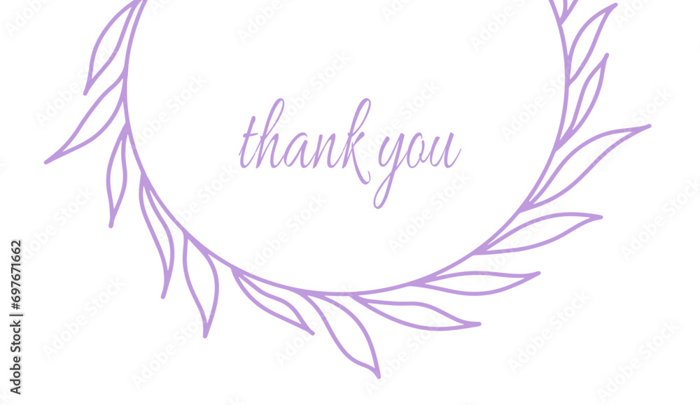 thank you lettering, thank you card, ready to print, vector hand drawn lettering, banner, borderline, white lettering on lavander watercolour splash background thank you lettering, thank you card, ready to print, vector hand drawn lettering, banner, borderline, white lettering on lavander watercolour splash background