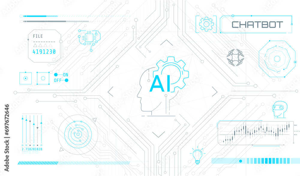 Infographics on the topic of future technologies.
