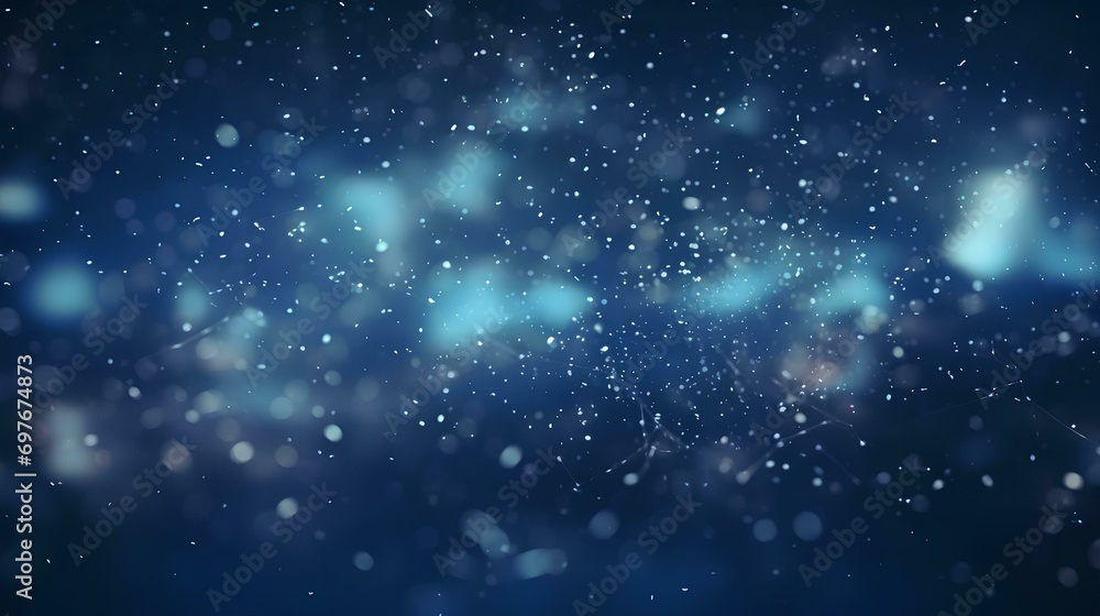 abstract blue background with bokeh defocused lights and stars