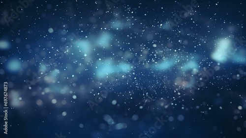 abstract blue background with bokeh defocused lights and stars © Aleena