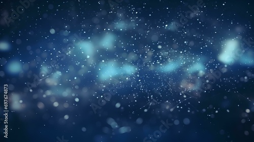 abstract blue background with bokeh defocused lights and stars