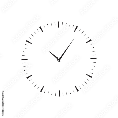 clock on white background 