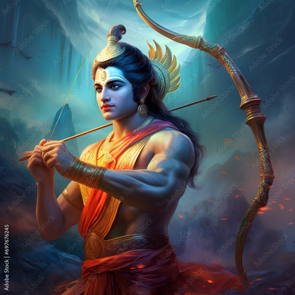 Lord Rama Using Ai illustration of Share your most cherished images of Lord Rama ...