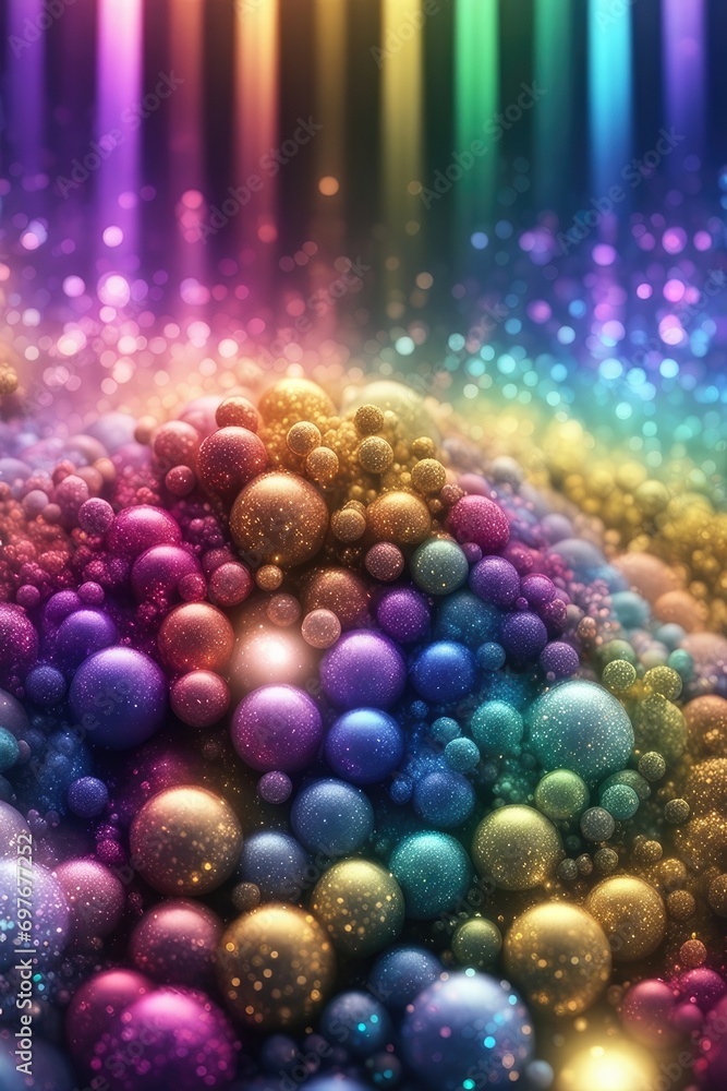 Abstract glitter colorful lights background, vertical composition