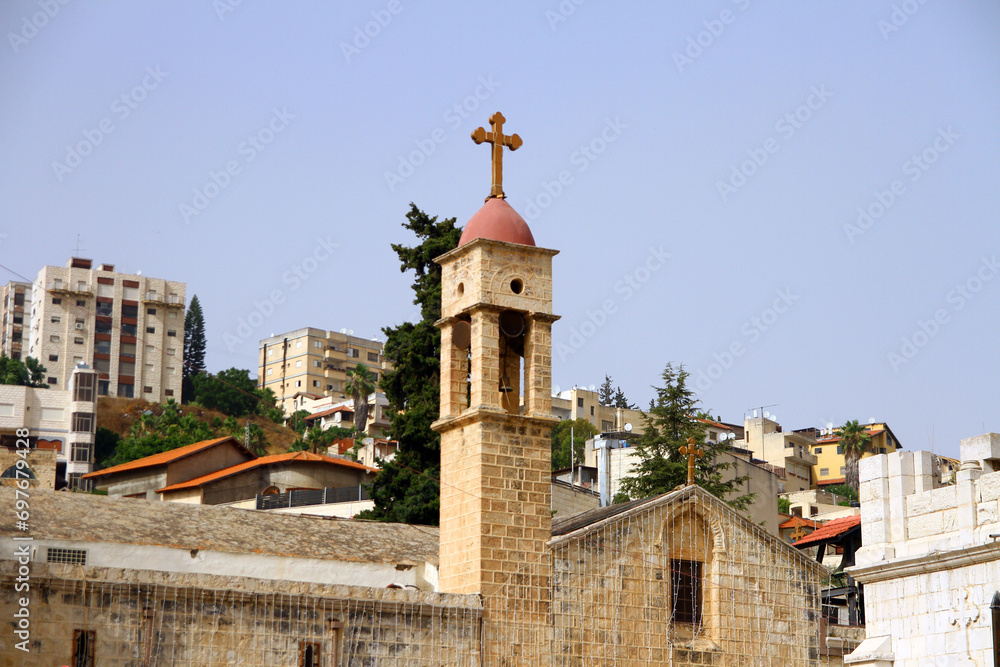 Church in Nazareth, Galilee Israel - cross jesus christian