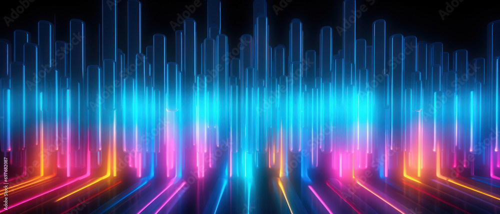 Mesmerizing display of vibrant lights against dark. Mesmerizing display of vibrant lights against dark.
