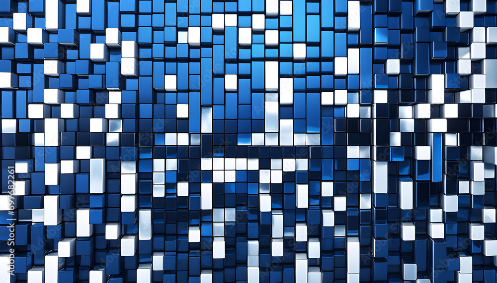 Fototapeta premium abstract geometric square wall tiles, Moroccan mosaic, background banner texture, seamless pattern,