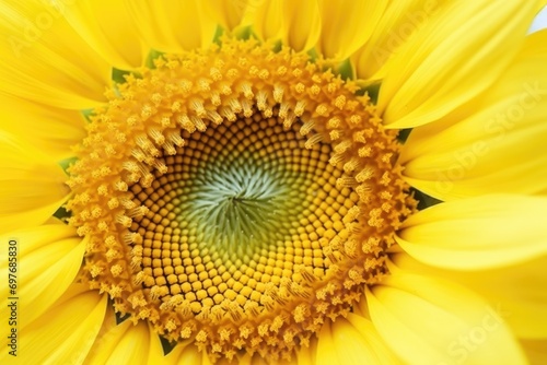fresh sunflower macro  macro of sunflower blooming texture